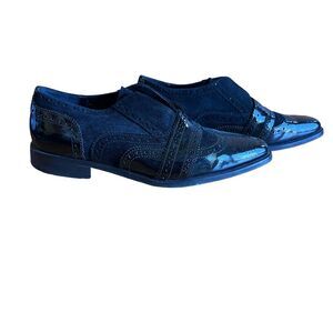 Girotti Men's Oxford Dress Shoes Suede Leather Handmade Dress‎ 42 EU Round toe